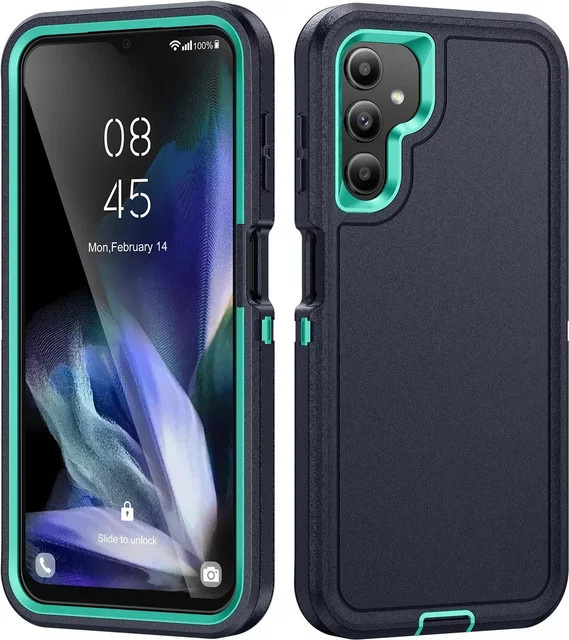 3in1 Heavy Duty Armor Case Anti-Drop Schutzhülle für Samsung Galaxy A17 A07 A56 A36 A26 A16 A06 A55 A35 A25 A15 A05S A54 A34 in Schwarz und Rot - Bild 1