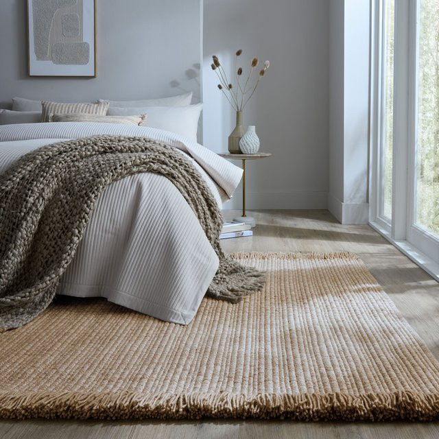 Wollteppich BOYNE von Kadima Design in Beige mit Fransen, B/T: 120 x 170 cm - Bild 1