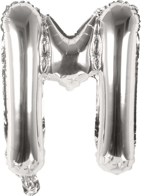 Rico Design Folienballon Buchstabe in Silber, Höhe: 36 cm - Bild 1