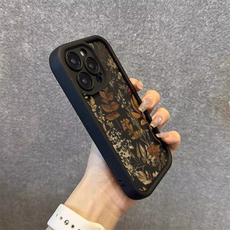 Weiche Silikon Handyhülle mit Pilzen und gefallenen Blättern für iPhone Modelle in Multicolor - Bild 2