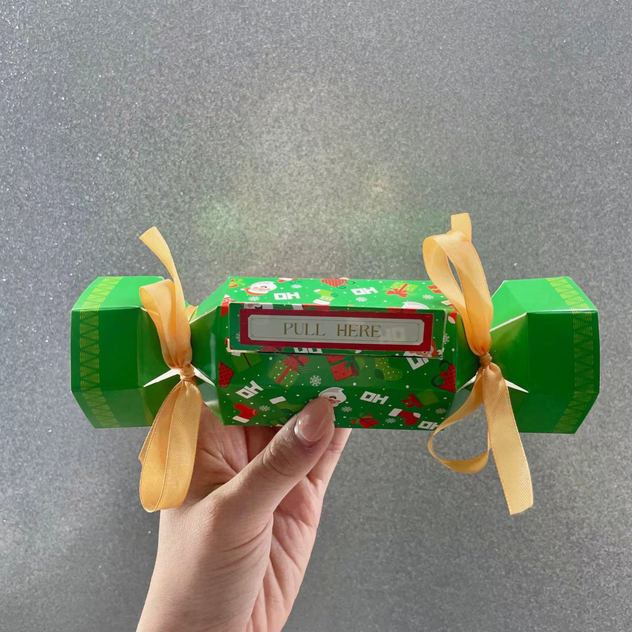 Weihnachts Geldhalter Box zum Herausziehen für Bargeld in Grün - Bild 1