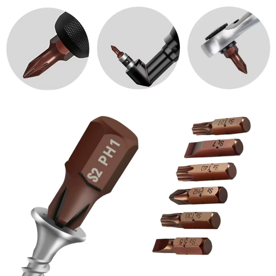Probon S2 Sicherheits-Schraubendreher-Bit-Set aus S2 Stahl mit Torx, HEX, Quadrat und Pozidriv in verschiedenen Set-Größen - Bild 5