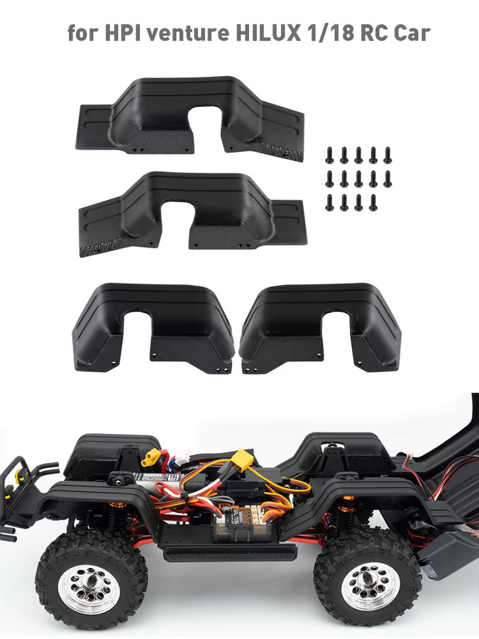 AXSPEED Simulation Kotflügelverbreiterungen für HPI Venture Hilux, 1:18, Zubehör - Bild 4