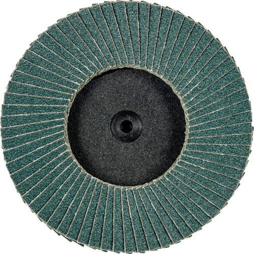 PFERD COMBIDISC Zirkon Mini-POLIFAN Fächerschleifscheibe Durchmesser 75 mm Körnung 120 für gehärteten Stahl - Bild 1