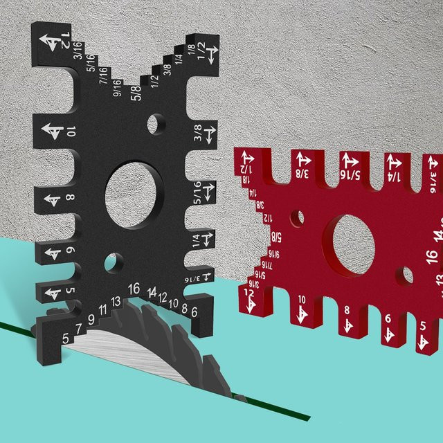 GDART Präzisions-Zapfenmessschieber aus Aluminium in Schwarz für die Holzbearbeitung mit Schwalbenschwanz-Jig und Höhenmesslehre - Bild 1
