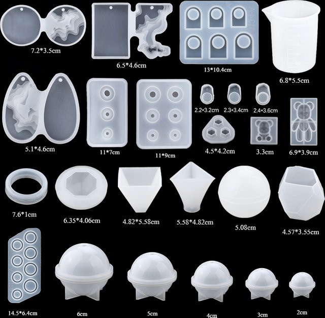 QIAO Silikon-Set mit Epoxidharz-Zubehör, DIY-Schmuckherstellung, Unisex - Bild 1