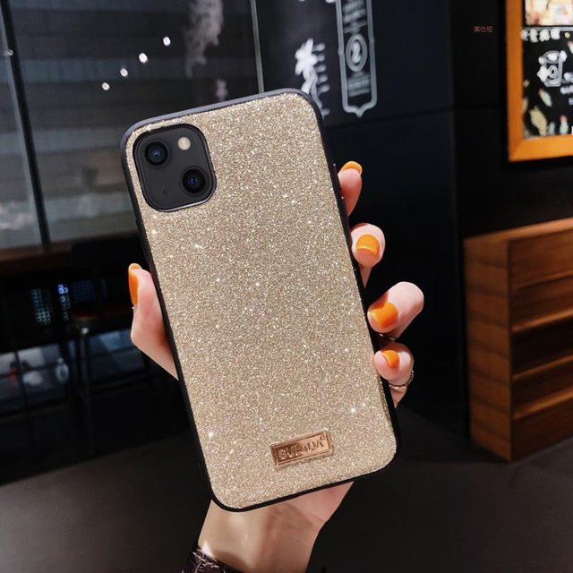 Luxuriöse Glitzer Handyhülle für Apple iPhone 16 Pro Max, 15, 14 Plus, 13, 12 und 11 in Gold, stoßfest und modisch für Frauen - Bild 1