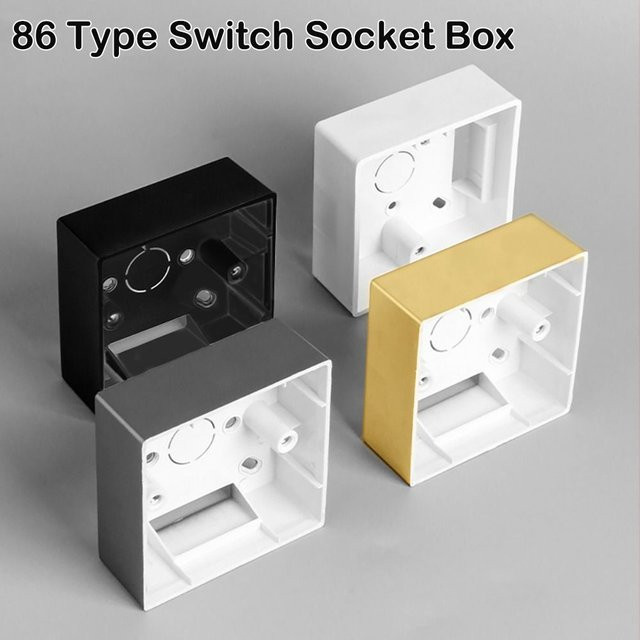 Weiße PVC-Schalterbox zur Wandmontage Typ 86 für die externe Montage - Bild 1
