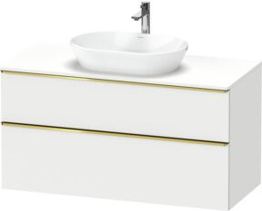 Duravit Waschtischunterschrank D-Neo in Weiß Hochglanz, Wandmontage mit Schubladen und Türen, Breite: 120 cm, Tiefe: 55 cm - Bild 1