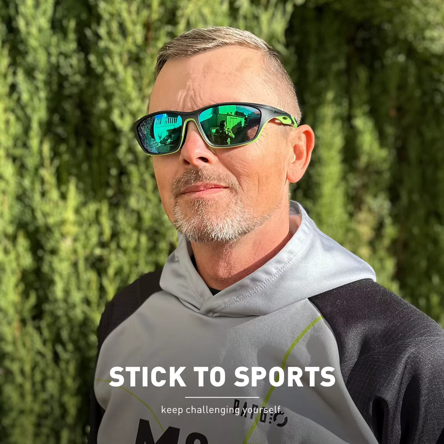 SCVCN Polarisierte Sportsonnenbrille, Vollrand, Kunststoff, Unisex - Bild 2