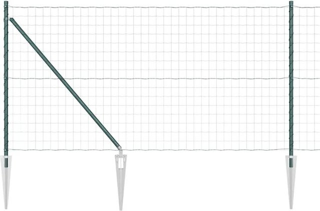 vidaXL Zaun mit Pfosten aus Stahl in Grün, 1 x 25 m - Bild 1