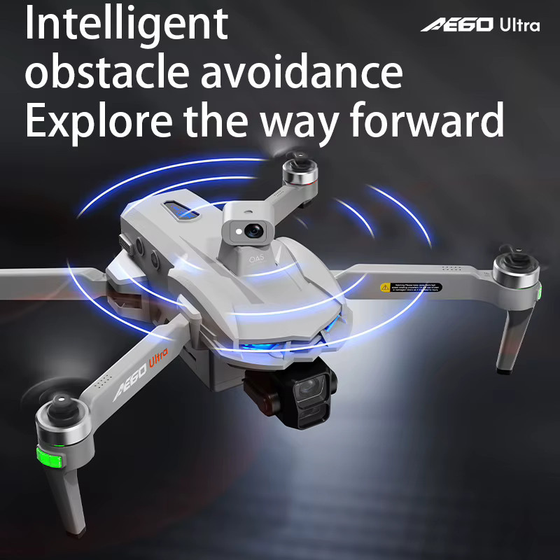 WDSZKMYF AE60 GPS-Drohne mit 4K HD-Kamera, 3-Achsen-Gimbal, 360° Hindernisvermeidung und 5,5-Zoll-Touchscreen-Fernbedienung, faltbarer Quadcopter mit 5G FPV in Schwarz - Bild 3