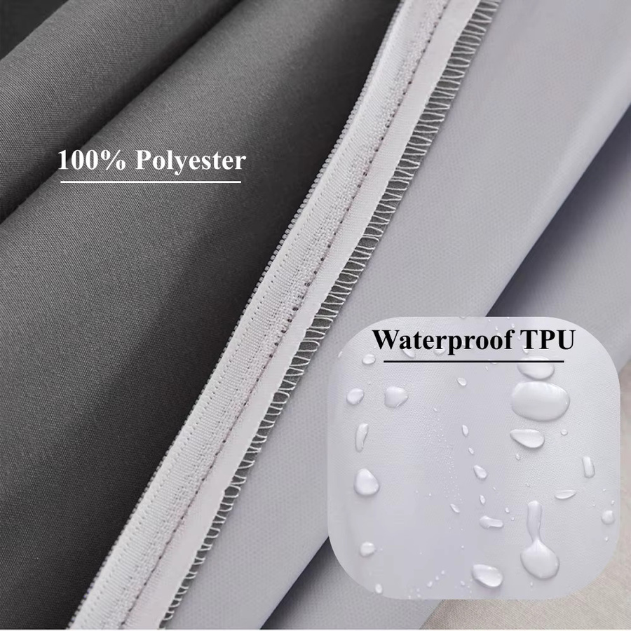 Anqianny Wasserdichter Matratzenbezug mit Reißverschluss, 6-seitig geschlossen und staubdicht, Farbe: Weiß, B/T/H: 90 x 200 x 30 cm - Bild 3