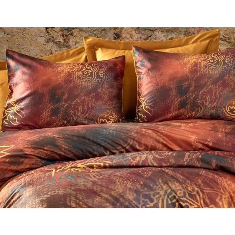 Bettwäsche-Set von Octopia in Rot aus atmungsaktivem Mikrosatin, bestehend aus 1 Bettbezug (Breite: 220 cm, Höhe: 240 cm) und 2 Kissenbezügen (60 x 60 cm) - Bild 4