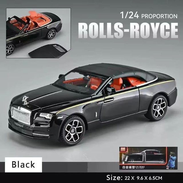 LYZRC Rolls-Royce Dawn Automodellsimulation Cabrio-Sportwagen 1:24 schwarz - Bild 1