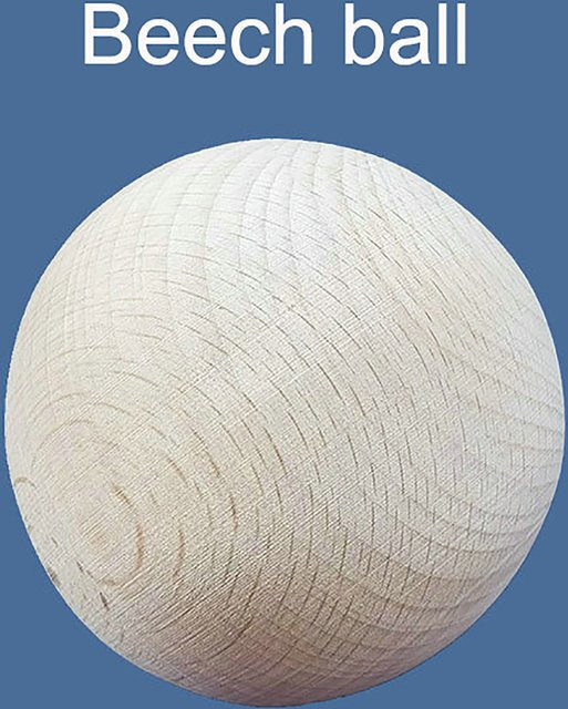 Runde Buchenholz Kugeln in Beige für DIY Dekoration und Bastelarbeiten - Bild 1