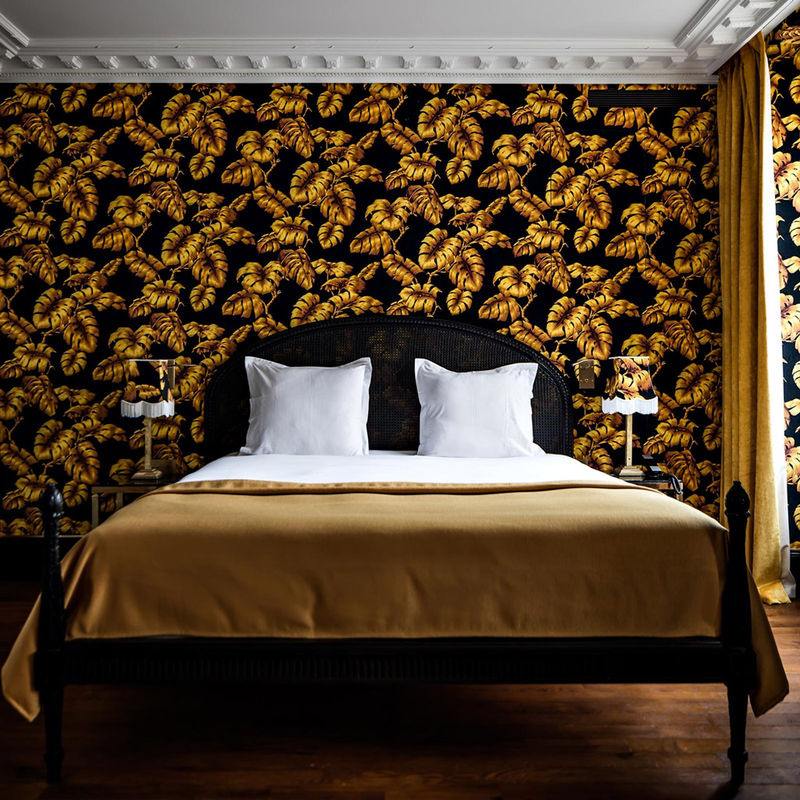 House of Hackney Tapete Tarovine Mural Botanisches Floral Design Midnight/Ochre Multicolor Gold und Blau Non-Woven B: 300 cm, H: 45 cm - Bild 2