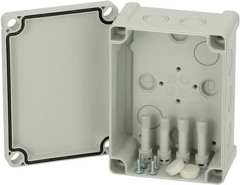 Fibox TPCM 131007 Universal-Gehäuse aus Polycarbonat in Lichtgrau RAL 7035, B/T/H: 13,0 x 9,5 x 6,5 cm - Bild 1