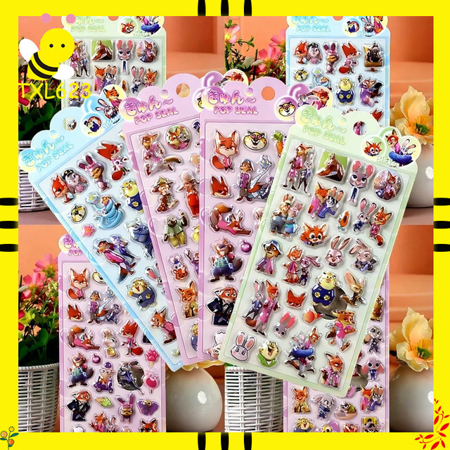 Disney Zootopia 3D Puffy Relief Aufkleber, 4 Stück, multicolor - Bild 1