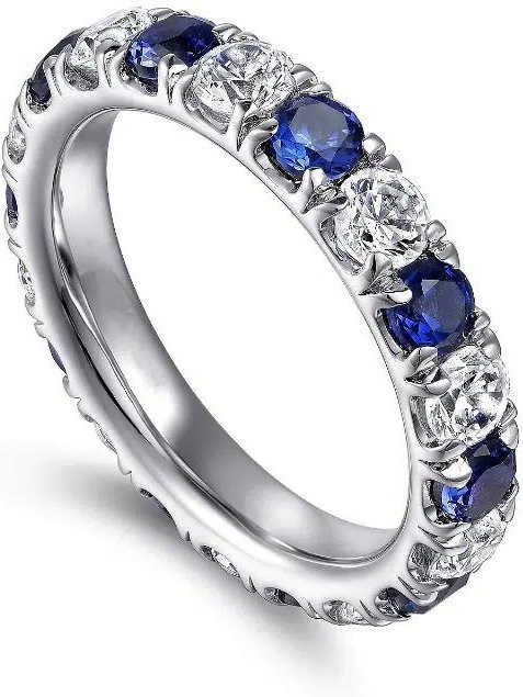 Huitan Ring, Kupfer, Silber, Zirkonia, Kristall, Damen - Bild 1