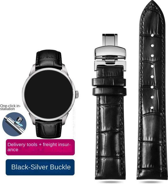 Tissot Uhrenarmband Leder, Schwarz, Braun, Unisex, 16mm, 21mm - Bild 1