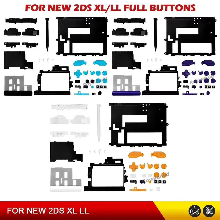 HeroAngel Ersatzteil-Set für New 2DS XL/LL mit ABXY, L, R, ZL, ZR und DPad Kreuztasten in Orange - Bild 3