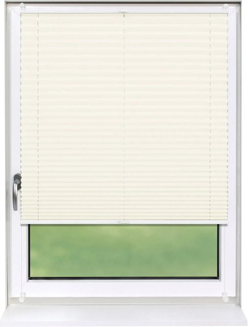 Deco-Raum Plissee Basic Klemmfix ohne Bohren, Farbe Vanille, Blickdicht, B: 95 cm, H: 210 cm - Bild 1