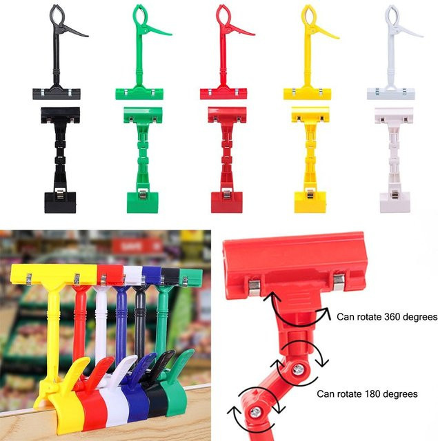 Mehrfarbiger Preisschild Halter aus Kunststoff für Supermarkt Werbung und Etikett Display - Bild 1