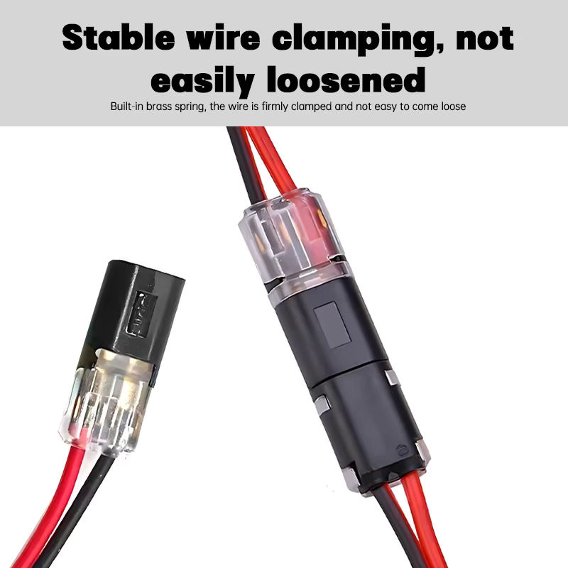 eoopee 2 Pin Universal Stecker D2 2-Draht Spannterminal Blöcke in Schwarz - Bild 5