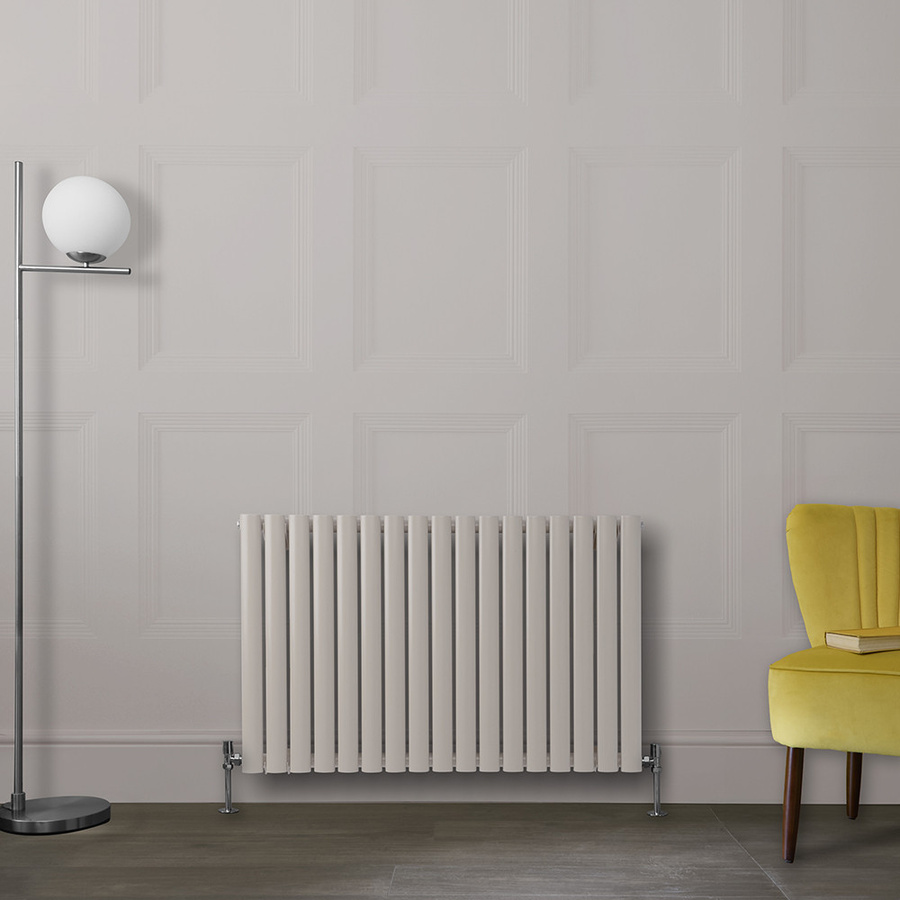 Revive Design Heizkörper Horizontal Doppellagig in Pearl Weiß, B: 100 cm, H: 63,5 cm, T: 1,25 cm - Bild 1