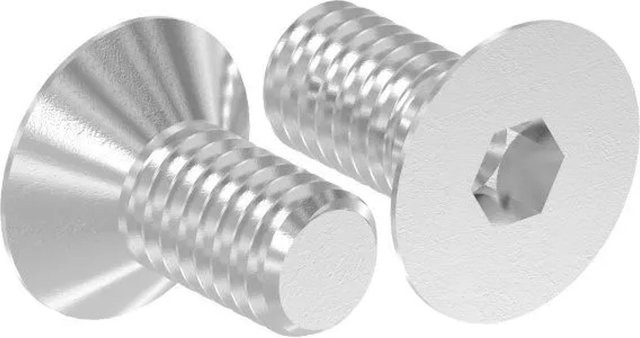 FeNau Senkkopfschraube Edelstahl V2A M6x12 mit Innensechskant ISO 10642 in Silber - Bild 1