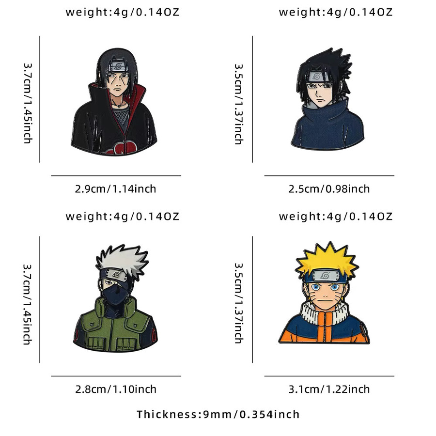 Bandai Anstecknadeln Anime-Figuren, Emaille, Unisex - Bild 2