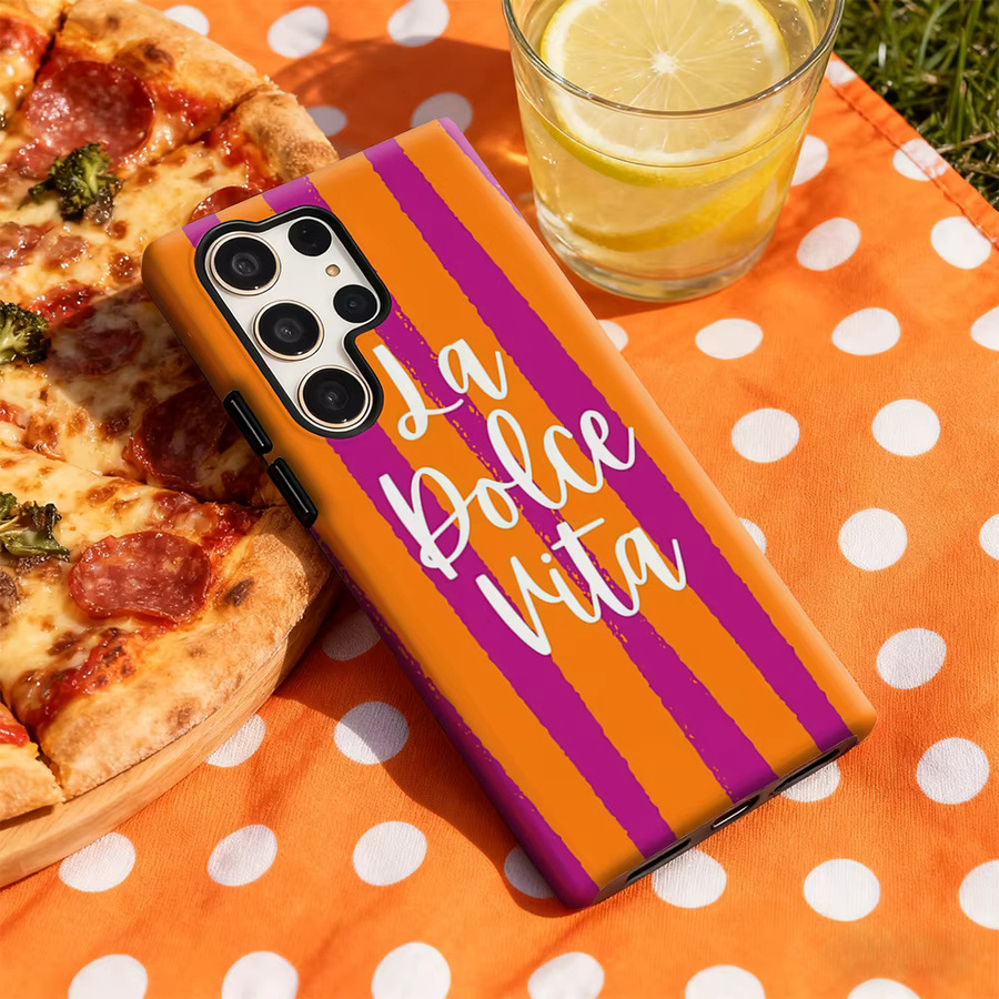 Dolce Vita Charm Handyhülle für Samsung Galaxy S25 Ultra, S24 und S23 Ultra Plus mit glänzender doppellagiger Rückseite in Multicolour - Bild 4