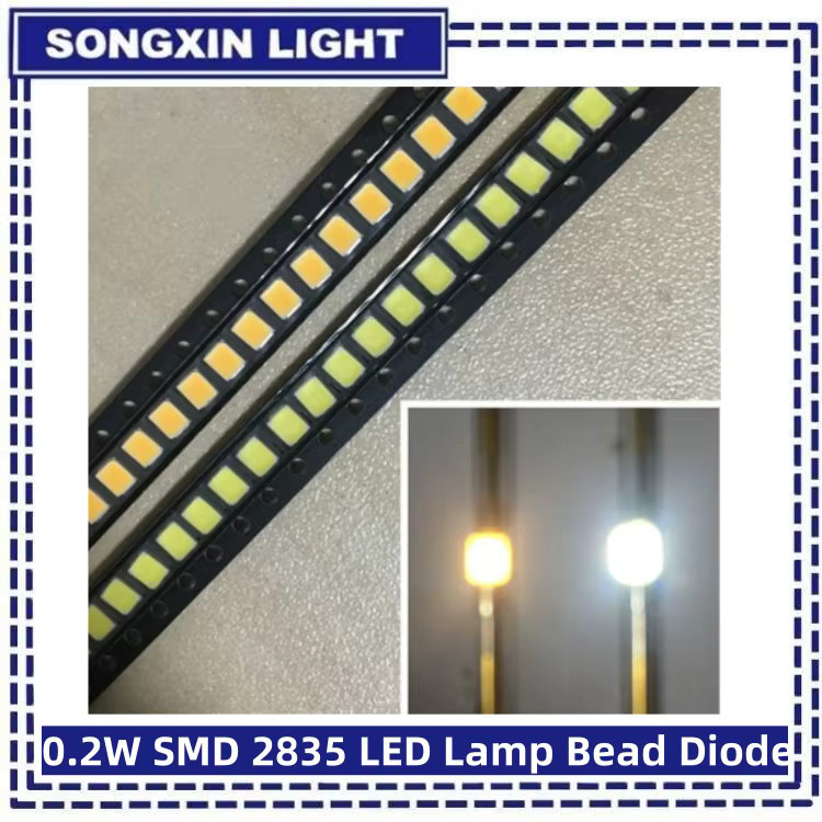 100 Stück SMD LED 2835 Cool White 6000-6500K Hochhelligkeit - Bild 4