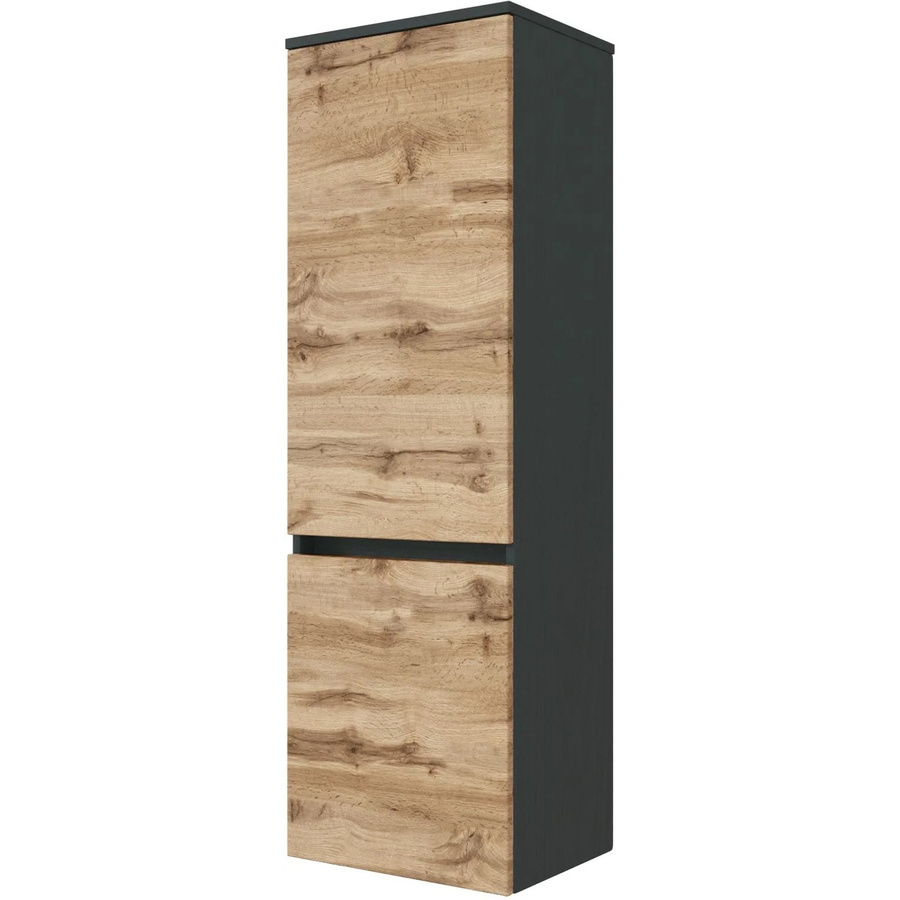 Held Möbel Midischrank Bari in Wotaneiche und Graphitgrau, Breite: 40 cm, Höhe: 130 cm, Tiefe: 35 cm - Bild 2