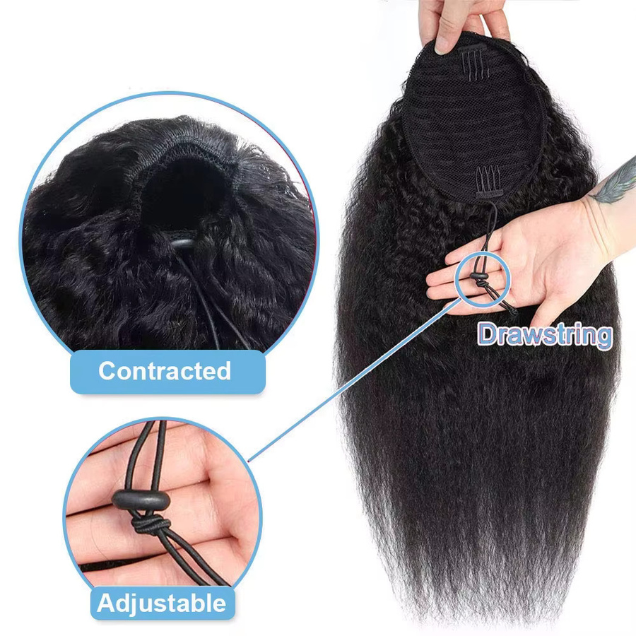 Dula A Hair Pferdeschwanz-Verlängerung Echthaar, Damen, natürliche Farbe - Bild 2