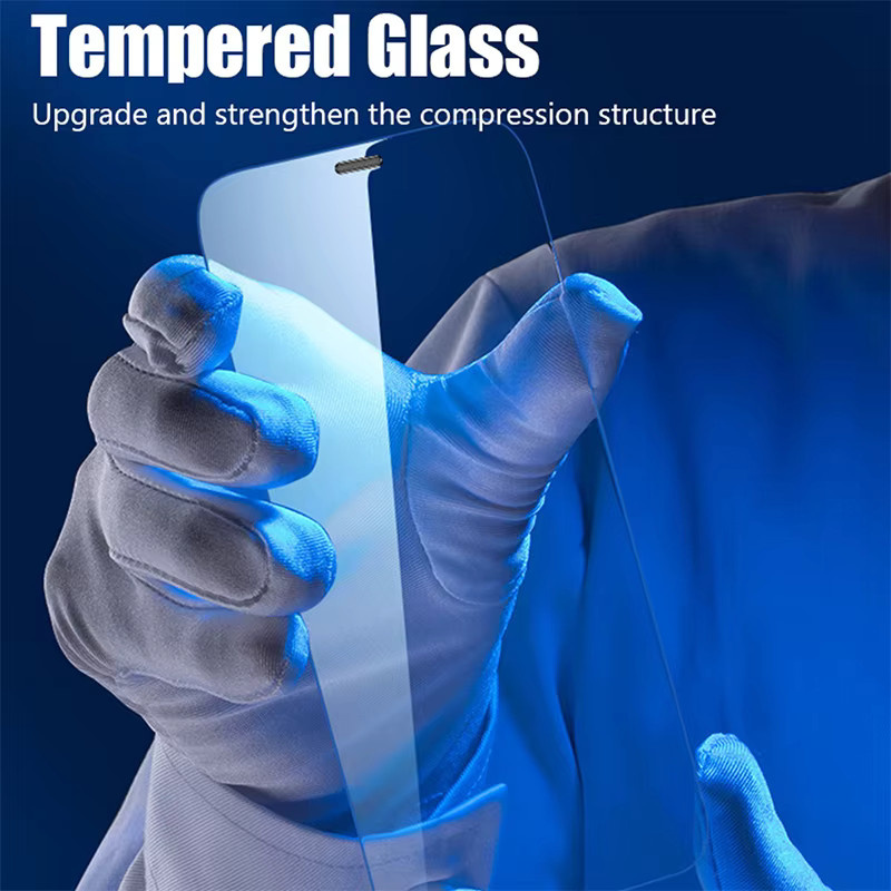 4er-Set gehärtetes Glas Displayschutzfolie für Apple iPhone 11 12 13 14 15 16 Pro Max Mini in Transparent - Bild 3