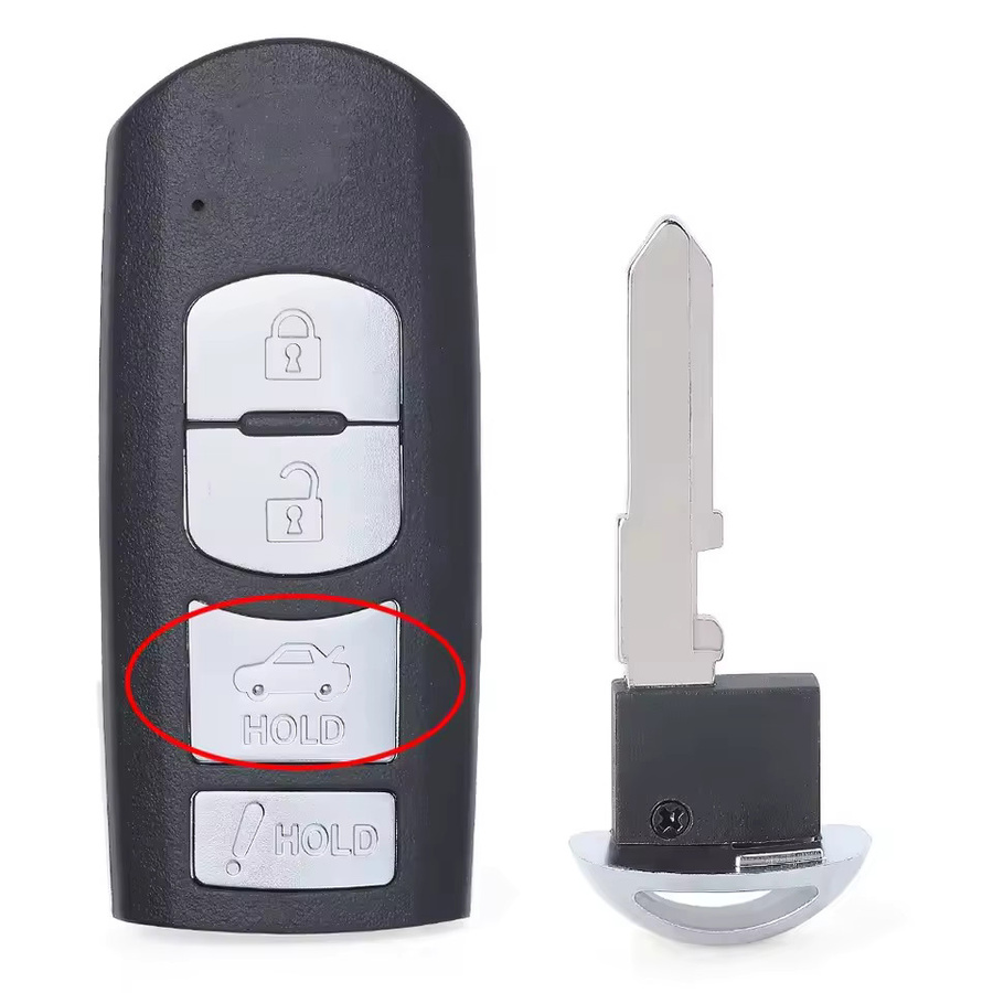 KEYECU WAZSKE13D01 Smart Keyless Remote Key Fob in Schwarz für Scion iA 2016, Toyota Yaris und Fiat 124 Spider 2017-2019 sowie ABARTH - Bild 4
