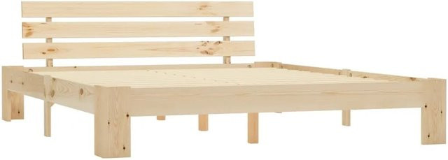 vidaXL Massivholzbett aus Kiefer in Braun und Beige, B/T/H: 180 x 200 x 185 cm - Bild 1