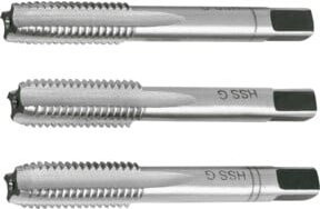 Kraftwerk Handgewindebohrer-Set 3-tlg. DIN352 M4 in Silber - Bild 1