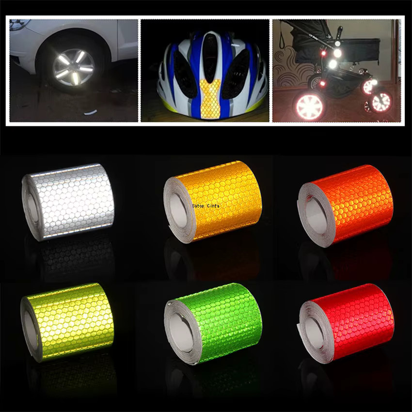 Reflektierendes Sicherheitsband Satop Cinta wasserdichter Klebestreifen für Auto und Helm, Breite: 5 cm, Länge: 10 m, Farben: Weiß, Rot, Orange, Blau, Grün - Bild 2