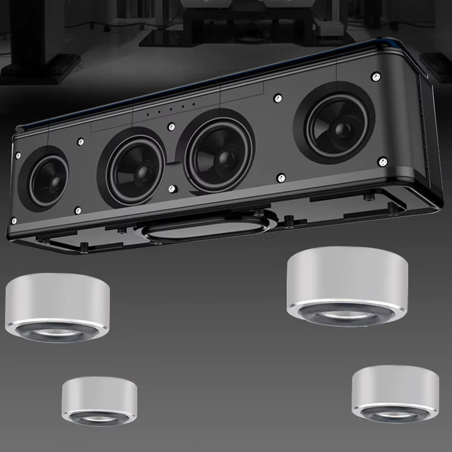 HIFI Lautsprecher Spikes aus Aluminiumlegierung zur Isolation und Schockabsorption, Farbe: Silber - Bild 2