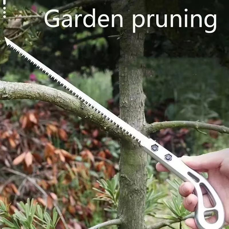 L-FIRST Mini-Handsäge in Silber für Holzbearbeitung und Gartenarbeit - Bild 2