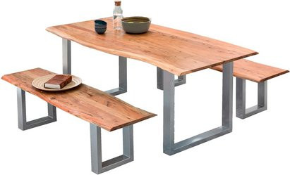 SIT Tisch TABLES & CO aus Akazienholz und Stahl in Braun, H x B x T: 78 x 100 x 100 cm - Bild 1