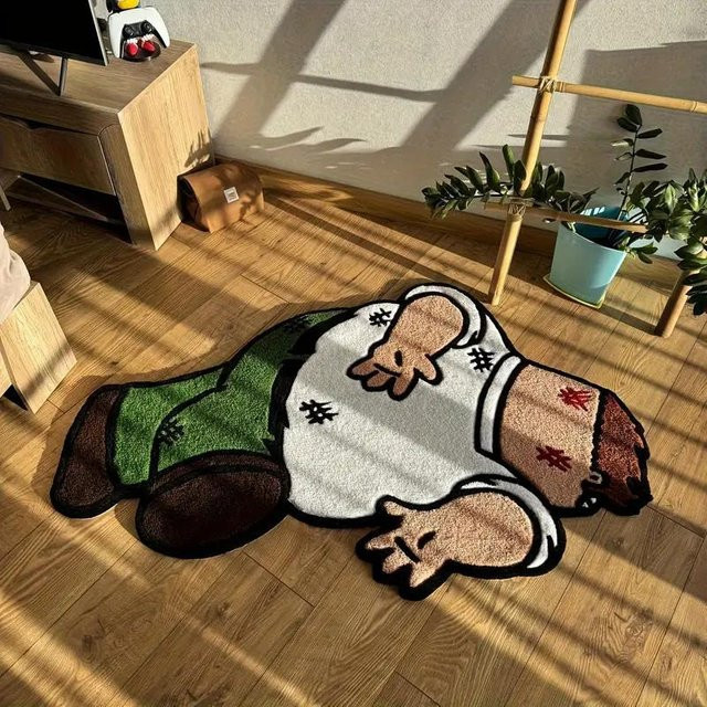 VIKAMA Plüschteppich mit Cartoon-Charakter für Kinderzimmer und Wohnzimmer, Mehrfarbig - Bild 1
