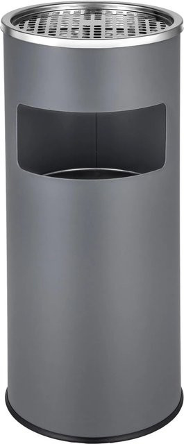 tectake Standaschenbecher rund in Anthrazit mit Mülleimer und Inneneimer, Volumen: 30 l, B/T/H: 25 x 25 x 61 cm - Bild 2