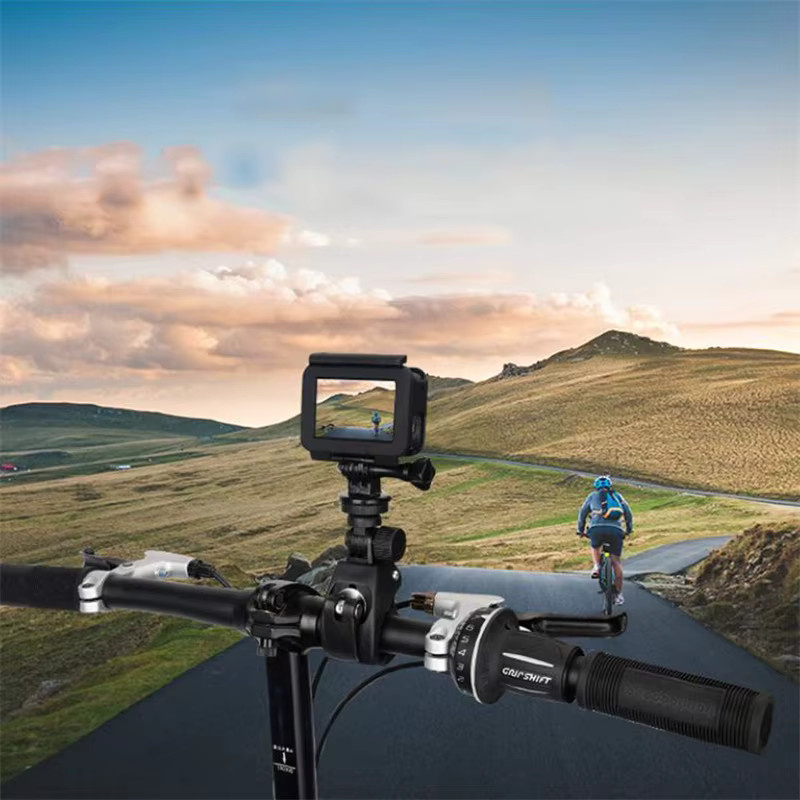 Motorrad-Lenkerhalterung in Schwarz für GoPro, Insta360 und DJI Osmo Action Kameras - Bild 4