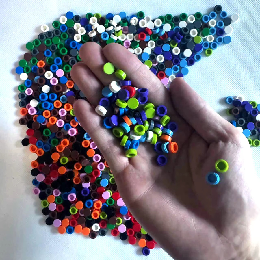 Fliesen 1x1 Runde, Ziegel Baustein, 200-teiliges Set, Gelb, Bunt / Mehrfarbig - Bild 5