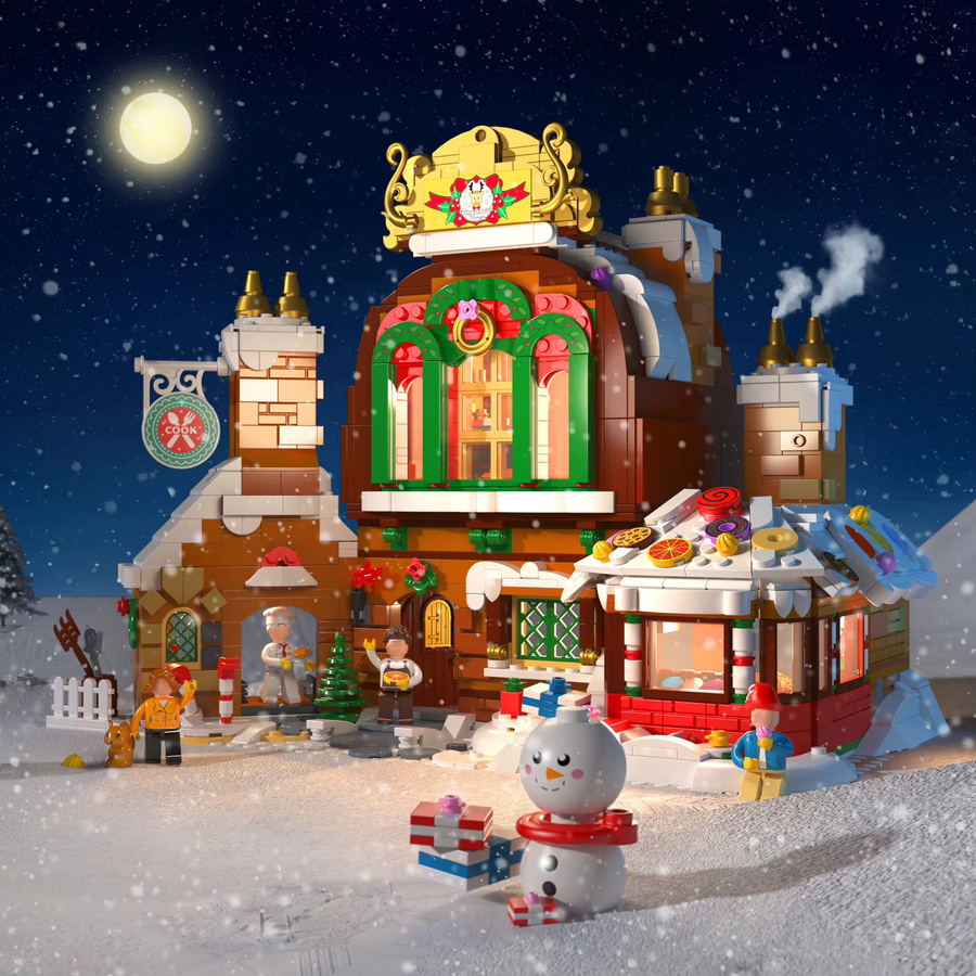 JAKI DIY Weihnachtshaus Modellbausteine Set in Mehrfarbig für Kinder als Weihnachtsdekoration - Bild 2