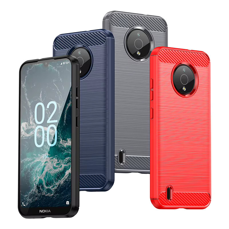 Stoßfeste Silikon Handyhülle für Nokia C100, 200, C12 Pro, C2 2nd Edition und C32 in Blau aus TPU - Bild 2